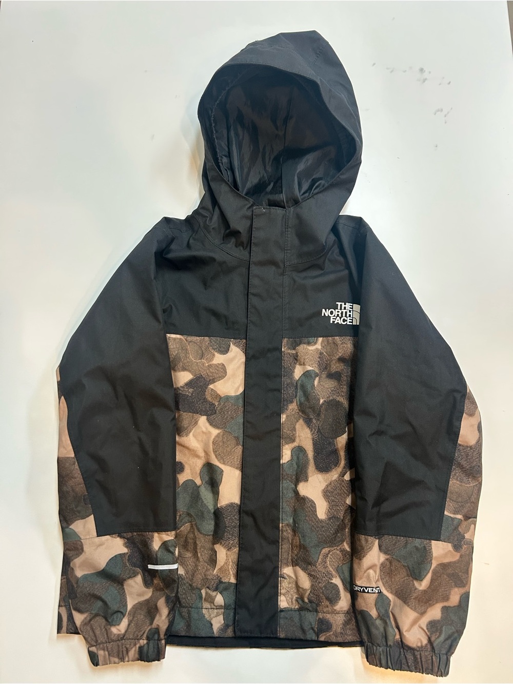 The North Face Kids' Black & Camo Hooded Jacket 6Y